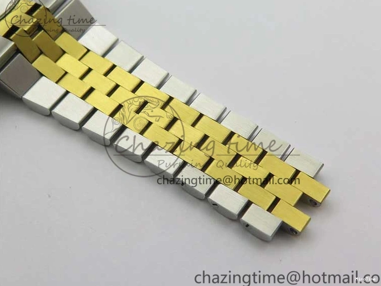 MiroTime 0519 DateJust 41 SS YG 126333 Fluted Bezel DJF Best Edition 904L Steel Gray Dial Green Roman Markers on Jubilee Bracelet A Seasonal 3194